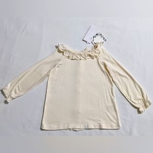 Chelsea & Violet little girls Long Sleeve Ruffle Neck Top size 18M